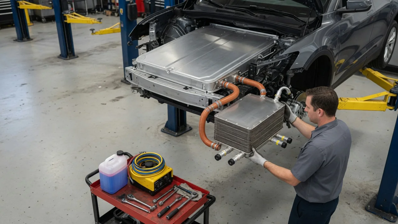 What Is an EV Battery Heat Exchanger? Coolant, Refrigerant and Service