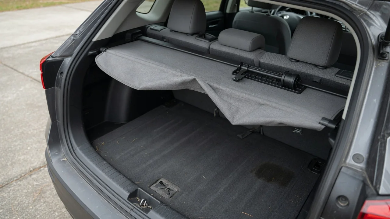 Automotive scene illustrating Why Does a Car's Cargo Cover Rattle