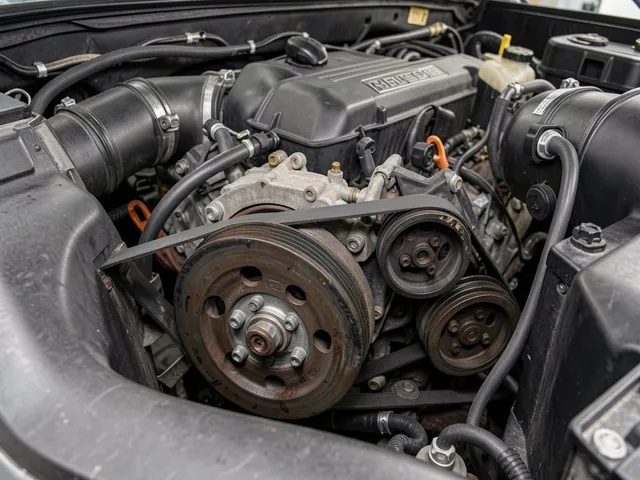 Ford F-150 5.4 Triton serpentine belt and accessory pulleys with the engine off