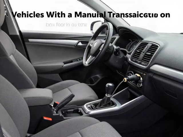 Manual gearshift with a visible shift pattern inside a parked vehicle