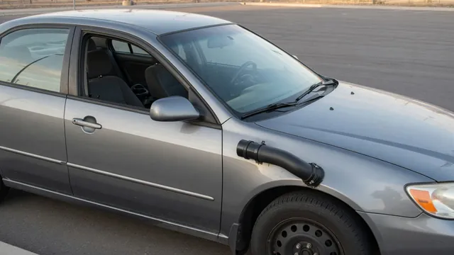 Parked car with highlighted areas around the air intake, turbo plumbing, and window seals