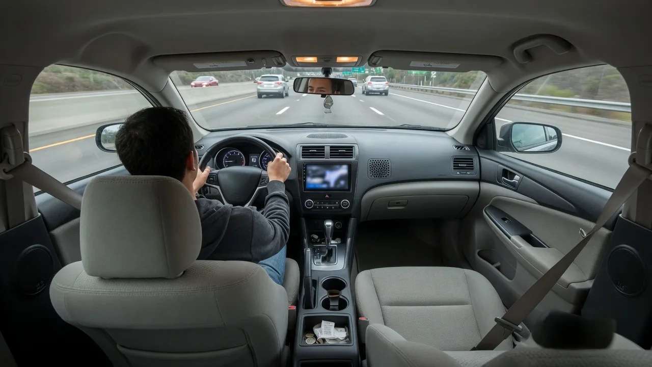 Automotive scene illustrating Why Does Car Audio Sound Different at Highway Speed