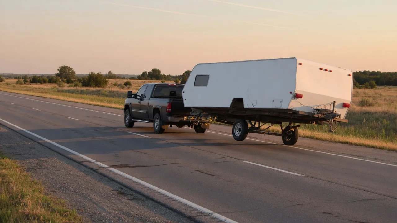 Automotive scene illustrating Why Does a Trailer Sway