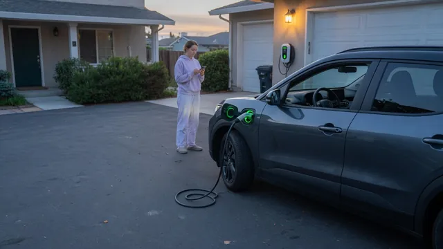 Automotive scene illustrating How to Check That an EV Finished Charging Overnight