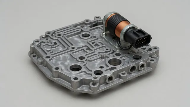 Transmission illustration highlighting a conceptual shift solenoid and its electrical connector