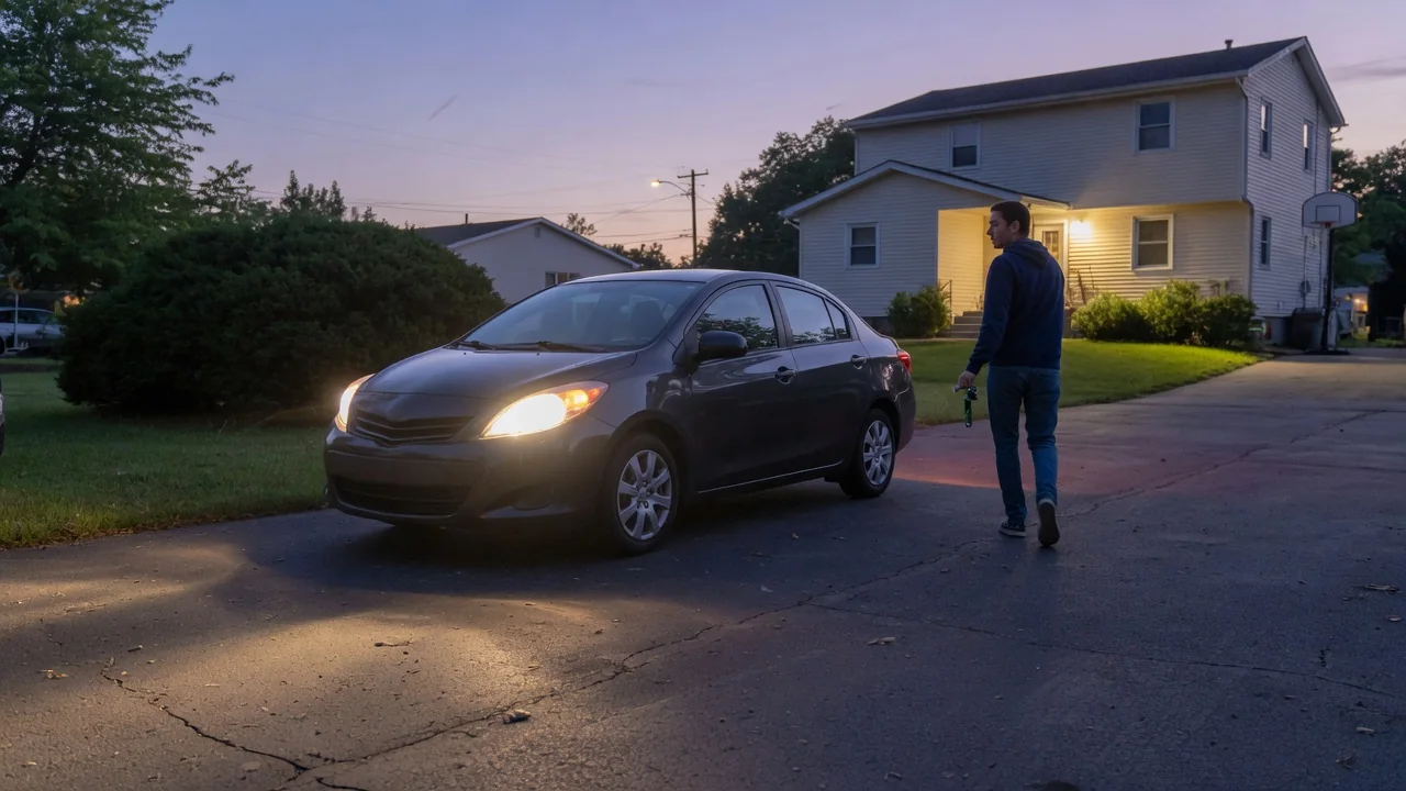 Automotive scene illustrating Why Do Some Cars Keep Headlights On After Locking