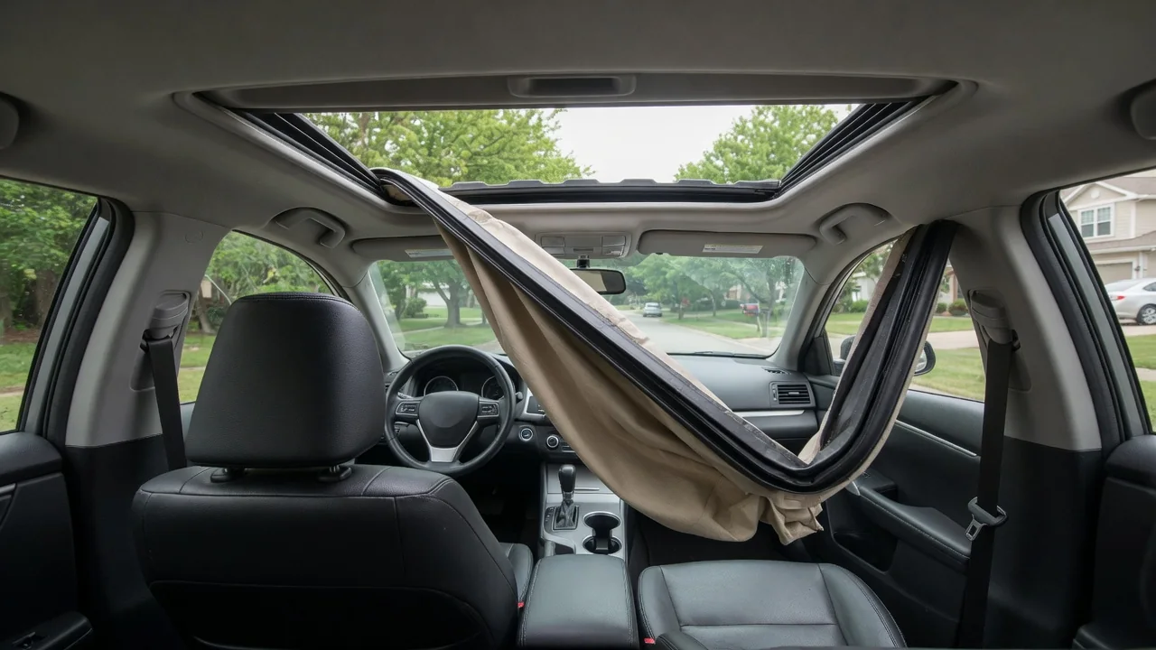 Automotive scene illustrating Why Does a Sunroof Make Wind Noise
