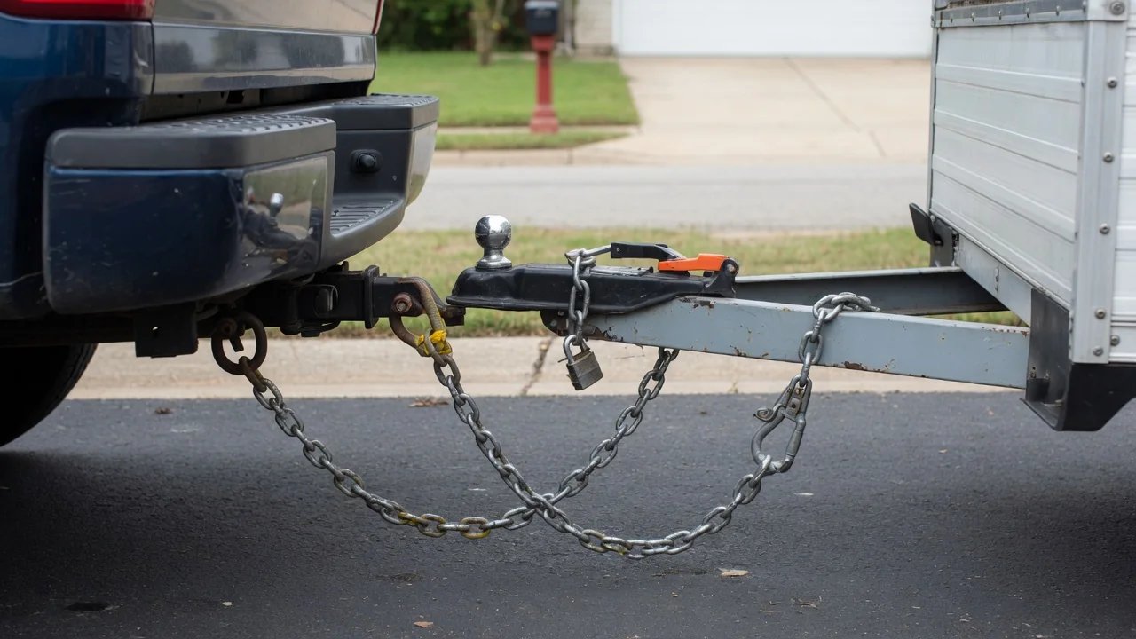 Automotive scene illustrating Why Does a Trailer Need Safety Chains