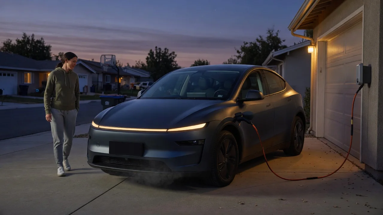 Automotive scene illustrating Why Does an EV Make Noise While Parked