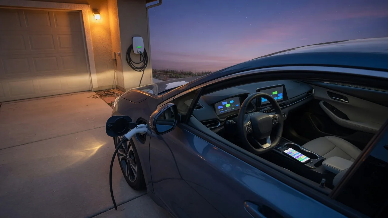 Automotive scene illustrating What Is an EV Charging Schedule