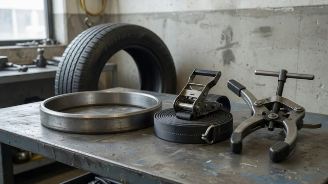 Tire Bead Seater Ring, Strap and Bead Expander Guide