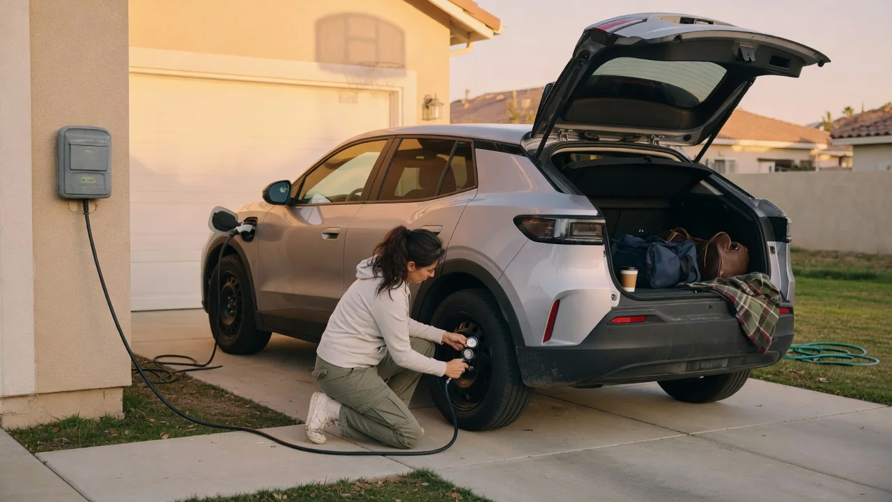 Automotive scene illustrating How to Prepare an EV for a Long Highway Drive
