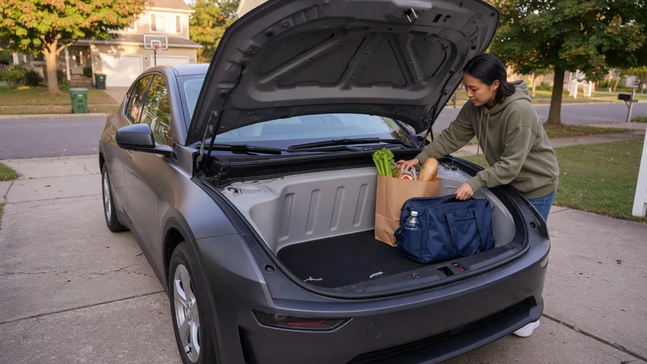 Automotive scene illustrating Why Do Some Cars Have a Front Trunk