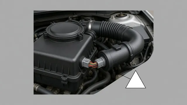 Illustration of a Nissan Altima intake assembly with the mass air flow sensor identified