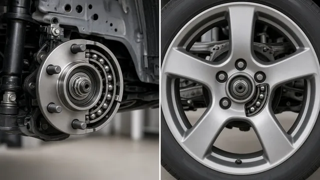 Cutaway illustration of a wheel hub showing the bearing location inside the assembly