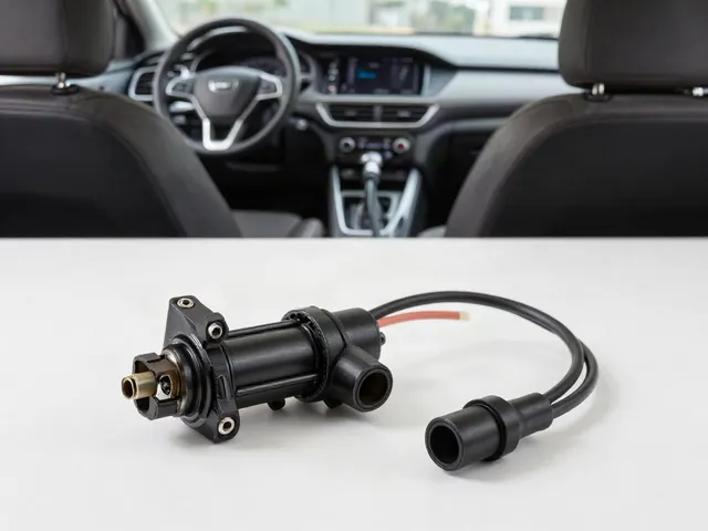 Ignition coil connector with a broken locking tab beside a replacement connector and insulated wiring