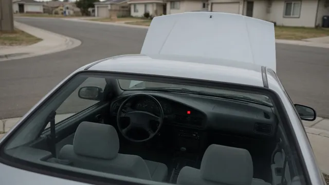 Dashboard temperature warning with a parked vehicle and closed hood