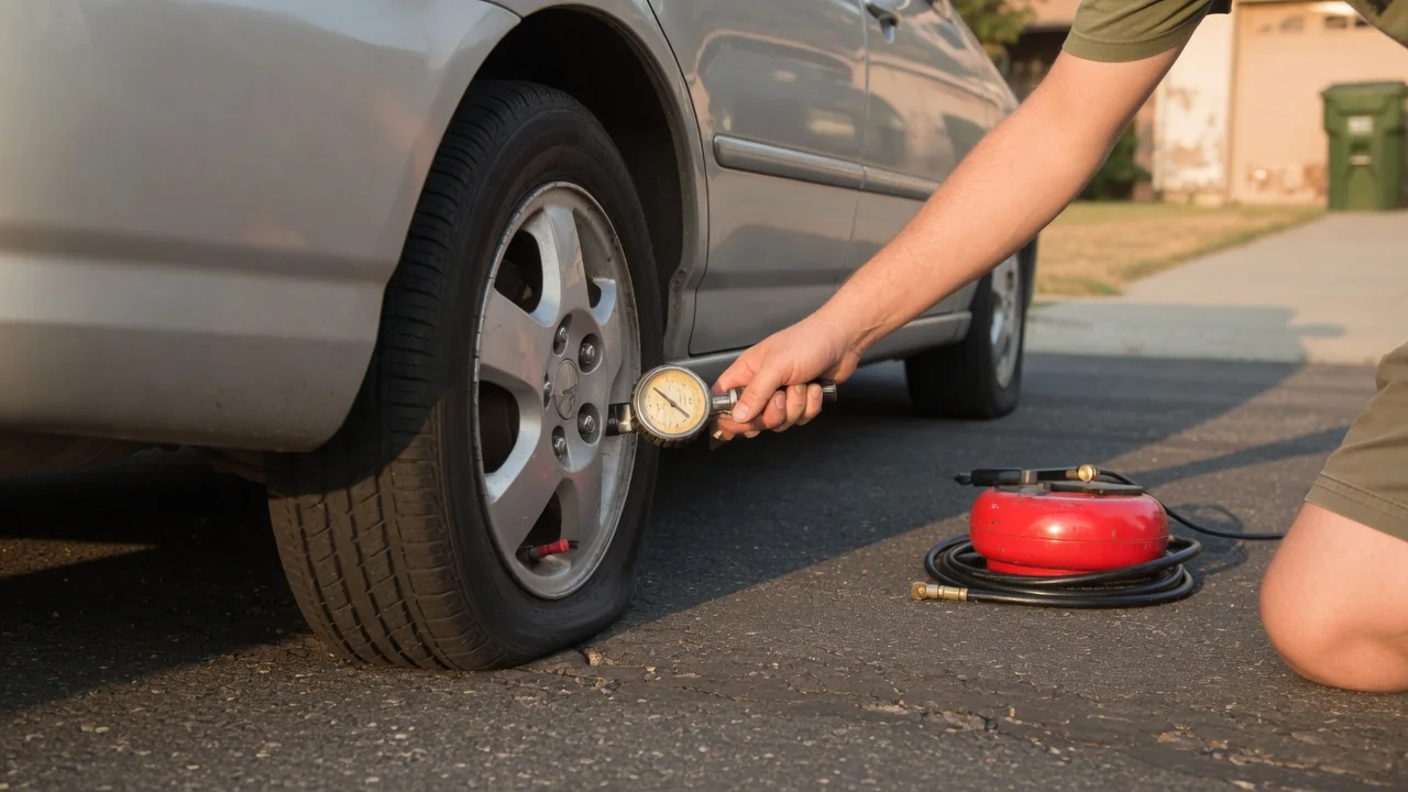 Automotive scene illustrating Why Do Tires Lose Air Gradually
