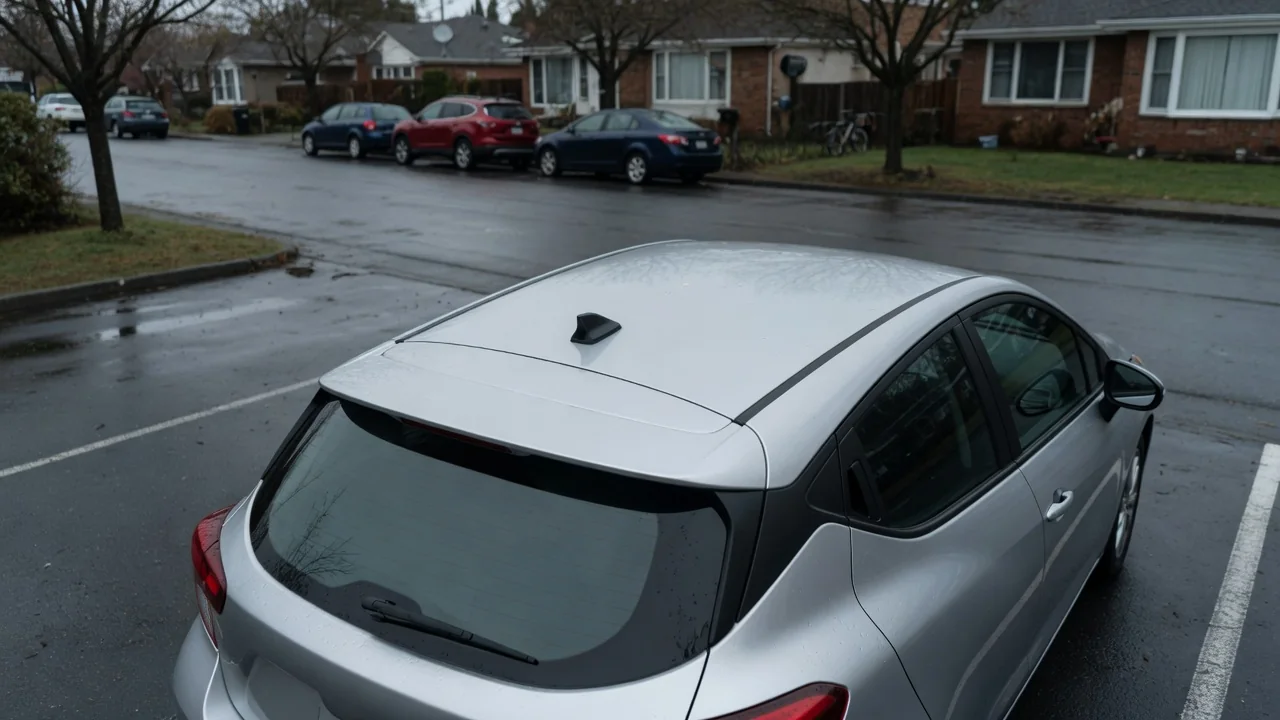 Automotive scene illustrating Why Do Some Cars Have Small Fins on the Roof