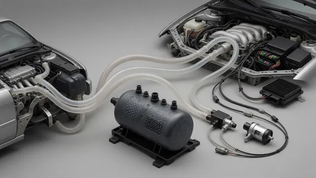 Conceptual EVAP purge flow sensor diagram showing the vapor path, sensor wiring, and engine control module.