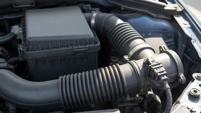 Mercedes-Benz engine intake area with an air filter housing and mass air flow sensor connector