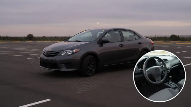 Front wheel and steering wheel inset illustrating a clicking noise during a low-speed turn