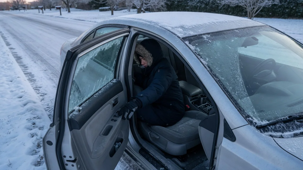 Automotive scene illustrating Why Do Power Windows Slow Down in Cold Weather