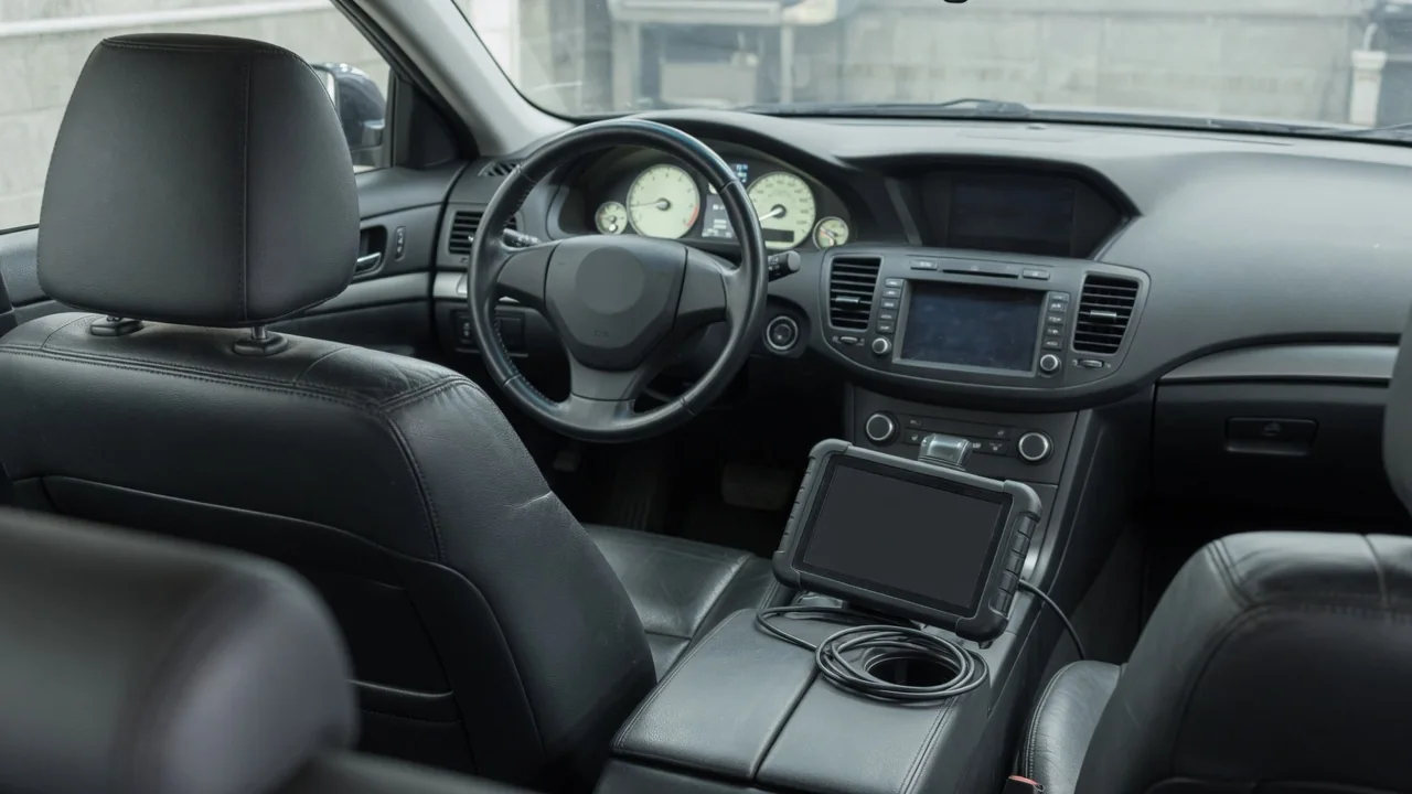 Vehicle instrument panel and diagnostic scanner illustrating a transmission shift malfunction check