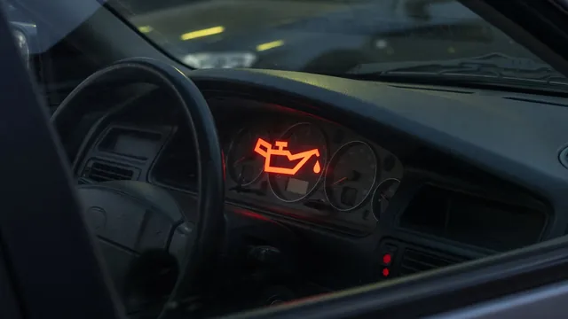 Dashboard oil pressure warning illuminated with the vehicle safely parked and engine off