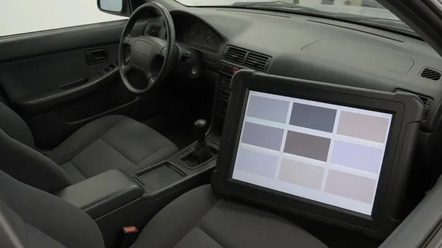 Diagnostic scanner beside a vehicle dashboard showing the P1454 trouble code