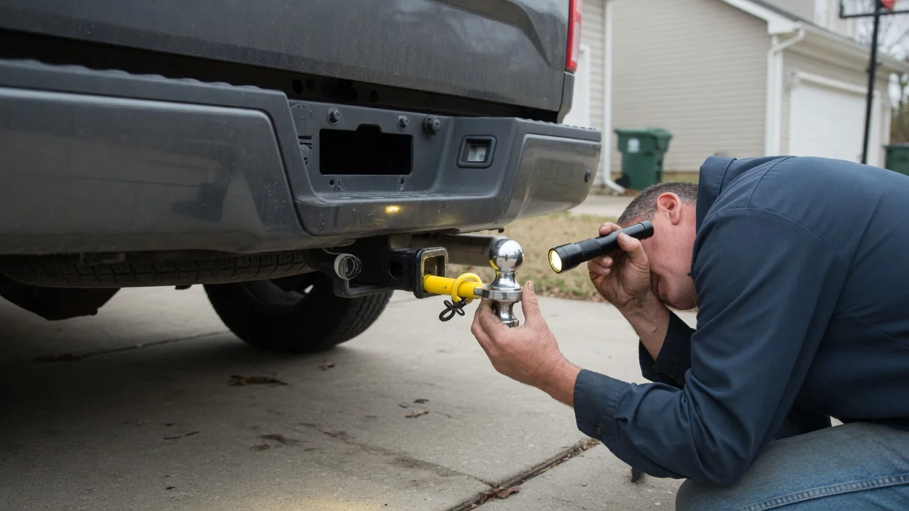 Automotive scene illustrating Why Does a Trailer Hitch Make Noise