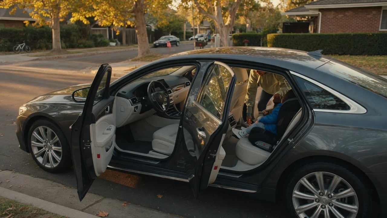 Automotive scene illustrating Why Do Some Cars Have Rear-Hinged Doors