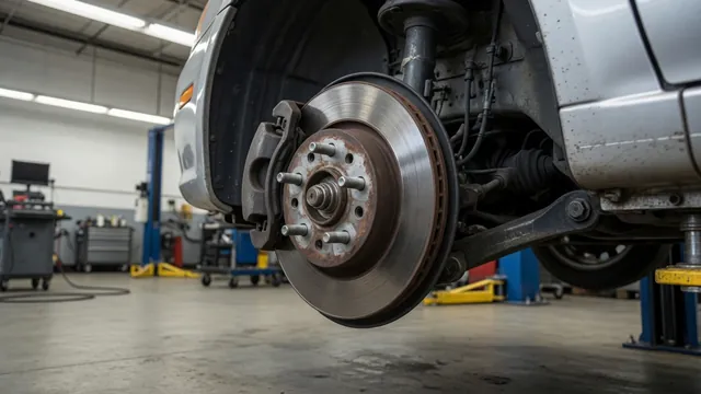 Illustration of a Chevy Malibu front wheel hub and bearing with the wheel removed