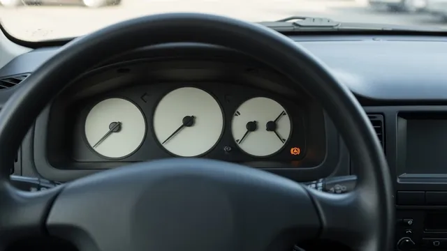 Illustration of a BMW instrument cluster with the ABS warning illuminated