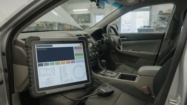 Diagnostic scanner beside a vehicle dashboard displaying the trouble code P1757