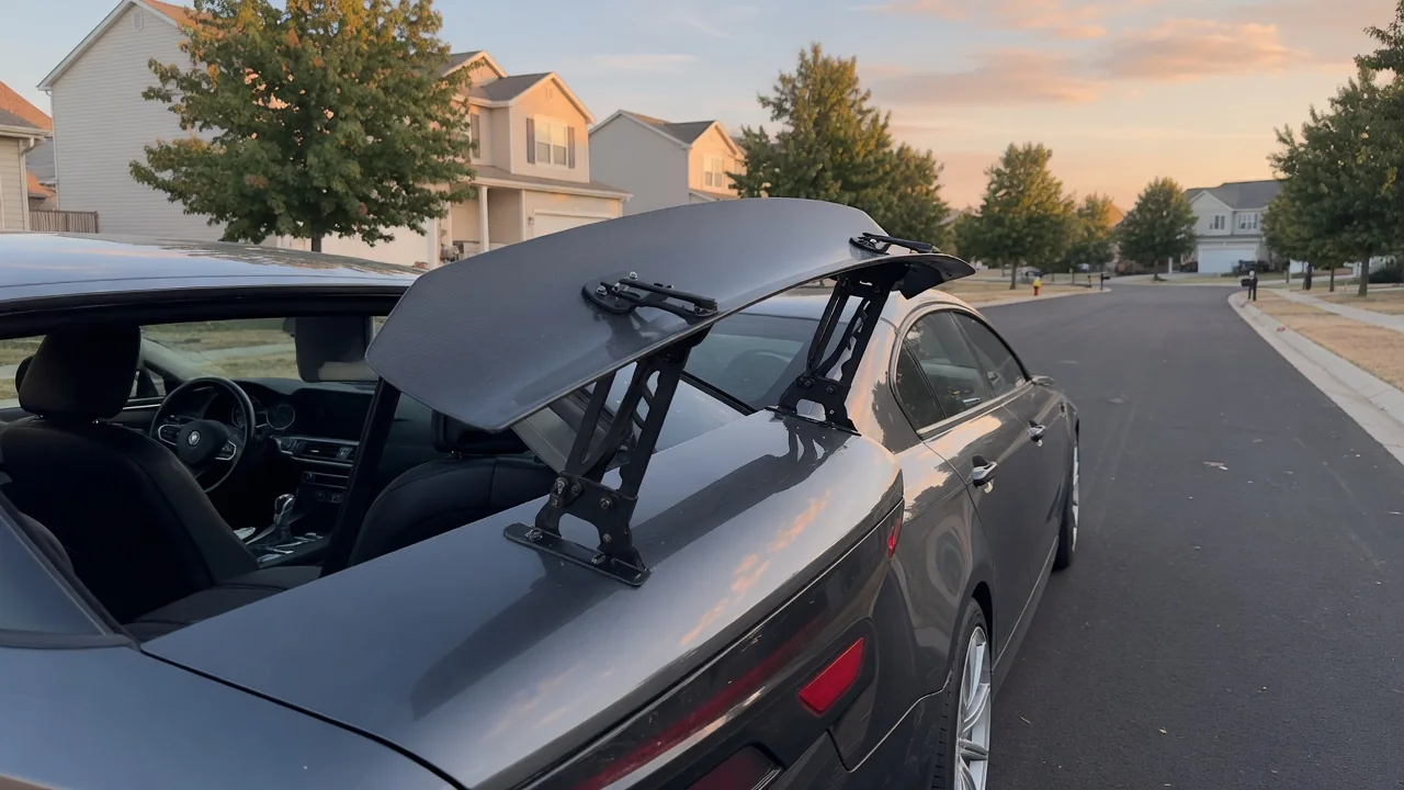 Automotive scene illustrating Why Do Some Cars Use Retractable Rear Spoilers