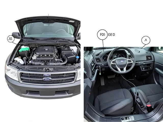 Illustration identifying the engine-mounted and frame-mounted fuel filter locations on a Ford 6.0 Powerstroke
