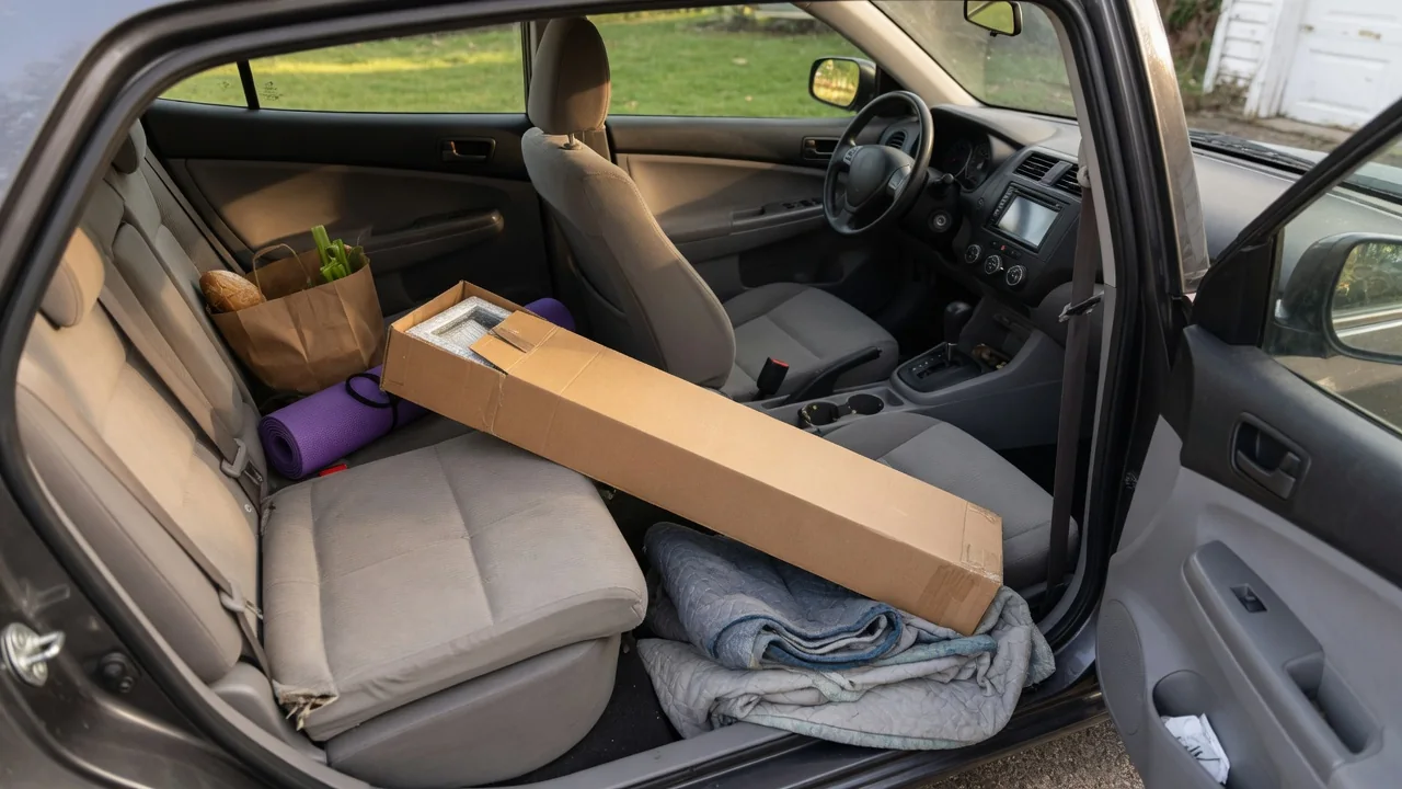 Automotive scene illustrating Why Do Some Cars Have a Foldable Front Passenger Seatback