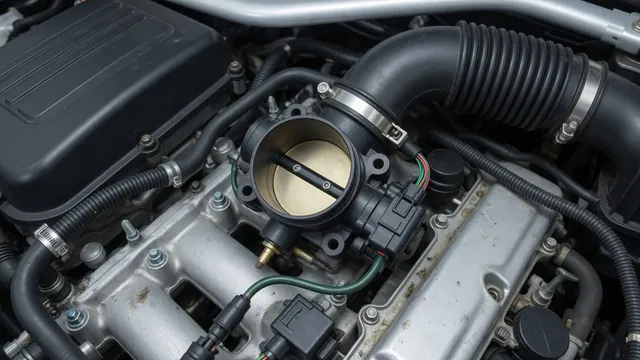 Electronic throttle body and electrical connector in an engine bay with the engine off