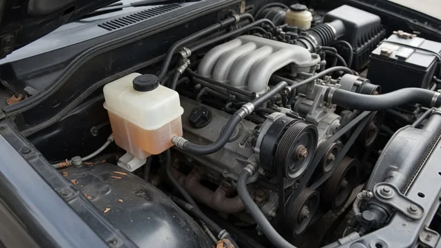 Hydraulic power steering reservoir and pump in a parked vehicle with the engine off