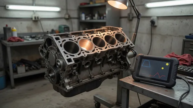Engine illustration highlighting cylinder 6 with a diagnostic scanner displaying P0306.