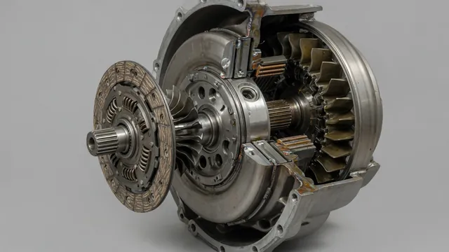Illustration of a torque converter showing the location of its internal lockup clutch