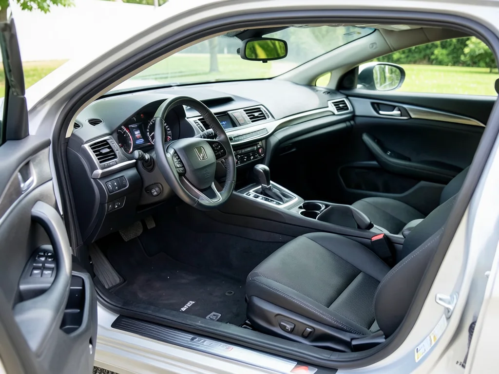 Honda Accord interior showing a manual gearshift and three pedals