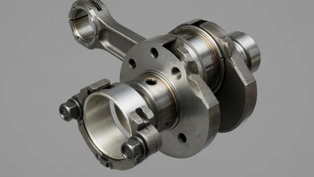 Cutaway illustration showing a connecting rod, bearing shells, and crankshaft journal inside an engine
