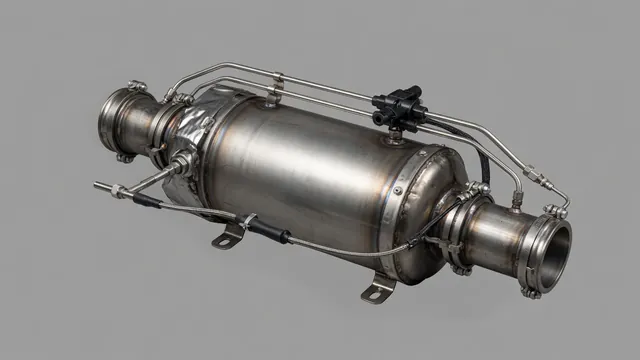 Diesel particulate filter in an exhaust system with pressure sensing lines and temperature sensors