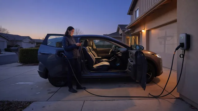 Automotive scene illustrating Why Do Some EVs Have Charging Timer Overrides
