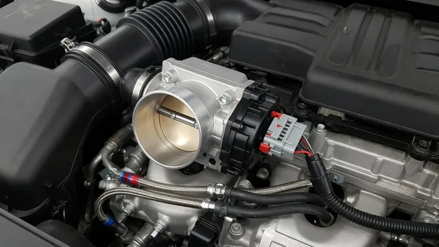 Electronic throttle body and electrical connector in an engine bay with the engine off