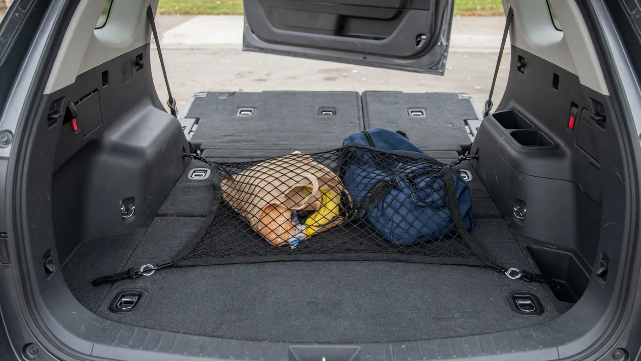 Automotive scene illustrating Why Do Some Cars Have Hooks in the Cargo Area