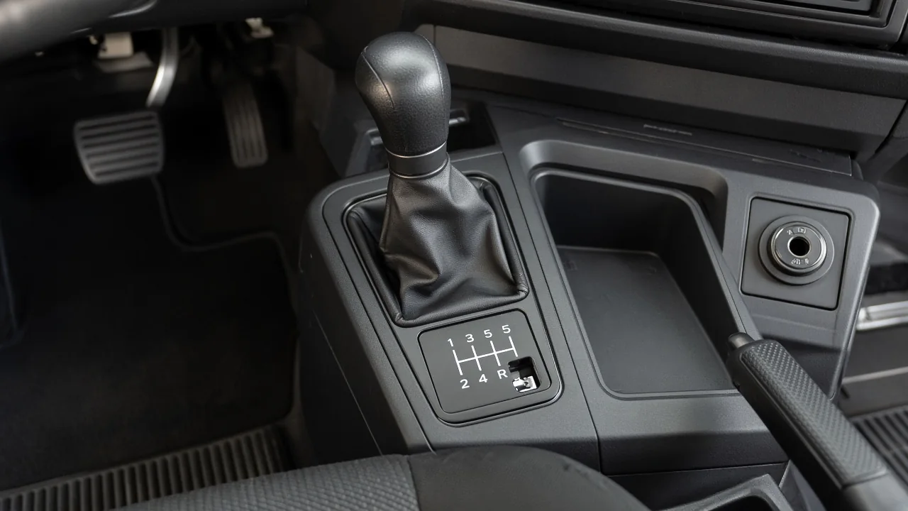 Ford Bronco manual gear selector with its crawler position visible in the shift pattern