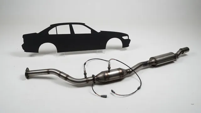 Illustration of oxygen sensor positions along a Nissan Altima exhaust system
